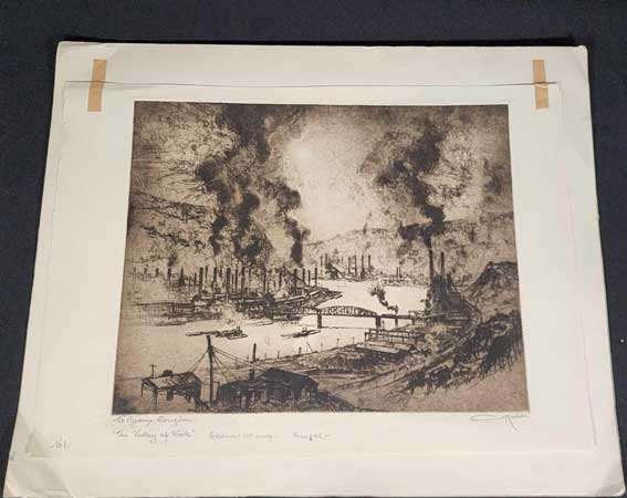 Early Industrial Landscape Etching